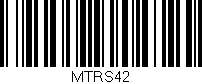 Código de barras (EAN, GTIN, SKU, ISBN): 'MTRS42'