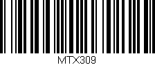 Código de barras (EAN, GTIN, SKU, ISBN): 'MTX309'