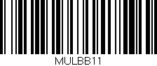 Código de barras (EAN, GTIN, SKU, ISBN): 'MULBB11'