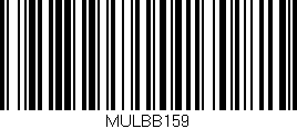 Código de barras (EAN, GTIN, SKU, ISBN): 'MULBB159'