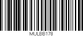 Código de barras (EAN, GTIN, SKU, ISBN): 'MULBB178'