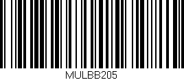 Código de barras (EAN, GTIN, SKU, ISBN): 'MULBB205'