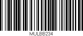 Código de barras (EAN, GTIN, SKU, ISBN): 'MULBB234'
