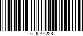 Código de barras (EAN, GTIN, SKU, ISBN): 'MULBB236'