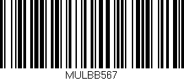 Código de barras (EAN, GTIN, SKU, ISBN): 'MULBB567'