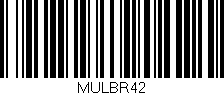 Código de barras (EAN, GTIN, SKU, ISBN): 'MULBR42'
