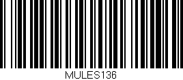 Código de barras (EAN, GTIN, SKU, ISBN): 'MULES136'