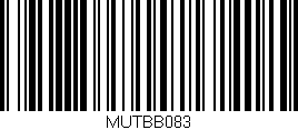 Código de barras (EAN, GTIN, SKU, ISBN): 'MUTBB083'