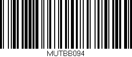 Código de barras (EAN, GTIN, SKU, ISBN): 'MUTBB094'