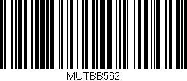 Código de barras (EAN, GTIN, SKU, ISBN): 'MUTBB562'