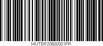 Código de barras (EAN, GTIN, SKU, ISBN): 'MUTBR20600001PR'