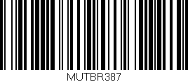 Código de barras (EAN, GTIN, SKU, ISBN): 'MUTBR387'