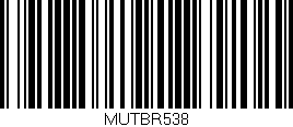Código de barras (EAN, GTIN, SKU, ISBN): 'MUTBR538'