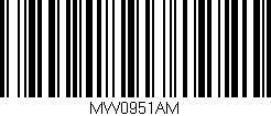 Código de barras (EAN, GTIN, SKU, ISBN): 'MW0951AM'