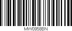Código de barras (EAN, GTIN, SKU, ISBN): 'MW0958BN'