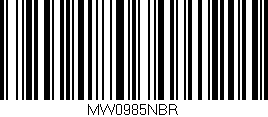 Código de barras (EAN, GTIN, SKU, ISBN): 'MW0985NBR'