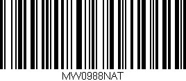 Código de barras (EAN, GTIN, SKU, ISBN): 'MW0988NAT'