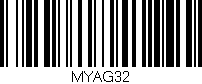 Código de barras (EAN, GTIN, SKU, ISBN): 'MYAG32'