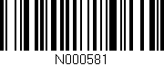 Código de barras (EAN, GTIN, SKU, ISBN): 'N000581'