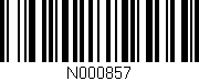 Código de barras (EAN, GTIN, SKU, ISBN): 'N000857'