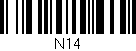 Código de barras (EAN, GTIN, SKU, ISBN): 'N14'