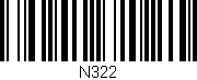 Código de barras (EAN, GTIN, SKU, ISBN): 'N322'