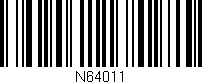 Código de barras (EAN, GTIN, SKU, ISBN): 'N64011'