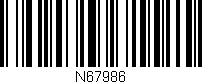 Código de barras (EAN, GTIN, SKU, ISBN): 'N67986'
