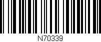 Código de barras (EAN, GTIN, SKU, ISBN): 'N70339'