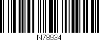Código de barras (EAN, GTIN, SKU, ISBN): 'N78934'