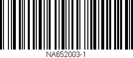 Código de barras (EAN, GTIN, SKU, ISBN): 'NA652003-1'