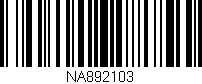 Código de barras (EAN, GTIN, SKU, ISBN): 'NA892103'