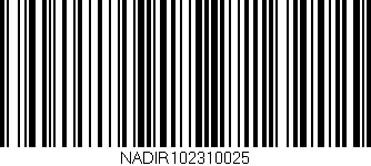 Código de barras (EAN, GTIN, SKU, ISBN): 'NADIR102310025'