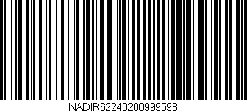Código de barras (EAN, GTIN, SKU, ISBN): 'NADIR62240200999598'