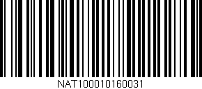 Código de barras (EAN, GTIN, SKU, ISBN): 'NAT100010160031'