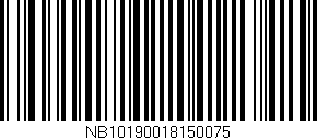 Código de barras (EAN, GTIN, SKU, ISBN): 'NB10190018150075'