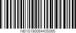 Código de barras (EAN, GTIN, SKU, ISBN): 'NB10190064435065'
