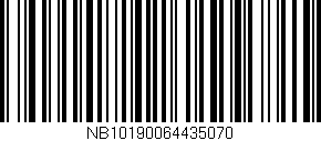 Código de barras (EAN, GTIN, SKU, ISBN): 'NB10190064435070'