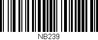 Código de barras (EAN, GTIN, SKU, ISBN): 'NB239'
