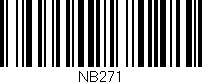 Código de barras (EAN, GTIN, SKU, ISBN): 'NB271'
