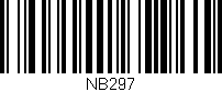 Código de barras (EAN, GTIN, SKU, ISBN): 'NB297'