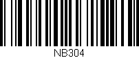 Código de barras (EAN, GTIN, SKU, ISBN): 'NB304'