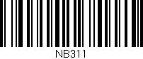 Código de barras (EAN, GTIN, SKU, ISBN): 'NB311'