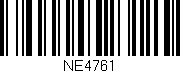 Código de barras (EAN, GTIN, SKU, ISBN): 'NE4761'