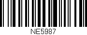 Código de barras (EAN, GTIN, SKU, ISBN): 'NE5987'