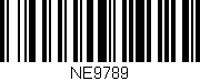 Código de barras (EAN, GTIN, SKU, ISBN): 'NE9789'