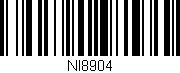 Código de barras (EAN, GTIN, SKU, ISBN): 'NI8904'
