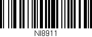 Código de barras (EAN, GTIN, SKU, ISBN): 'NI8911'