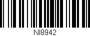 Código de barras (EAN, GTIN, SKU, ISBN): 'NI8942'