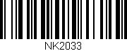 Código de barras (EAN, GTIN, SKU, ISBN): 'NK2033'